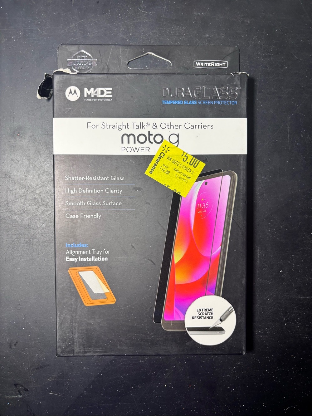 Motorola moto g Power Duraglass Tempered Glass Screen Protector - Black